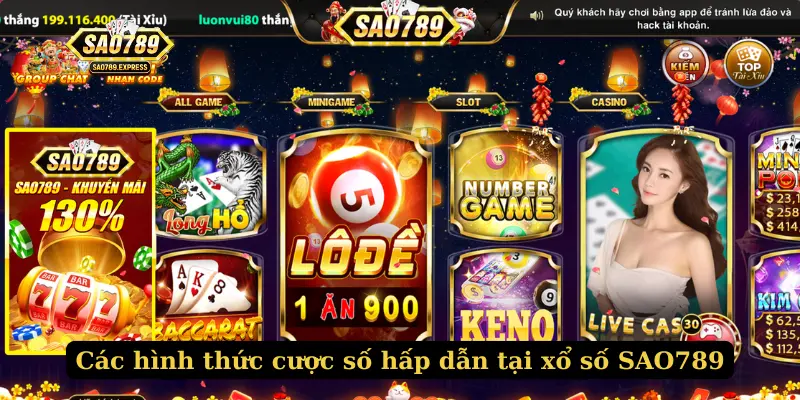 Các hình thức cược số hấp dẫn tại xổ số SAO789